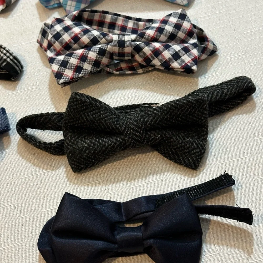 13 Infant Toddler Bow Tie Lot Plaid Formal Holiday Adjustable Accessories